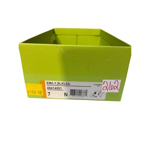 Naya Emily Black Leather Witchy‎ High-Heeled Shoes Size 7 - Picture 4 of 8